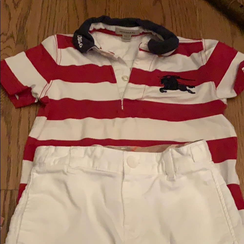 COPY - Burberry shirt and shorts set